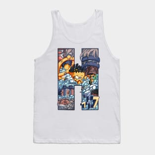 Initial Letter H doodle art Tank Top